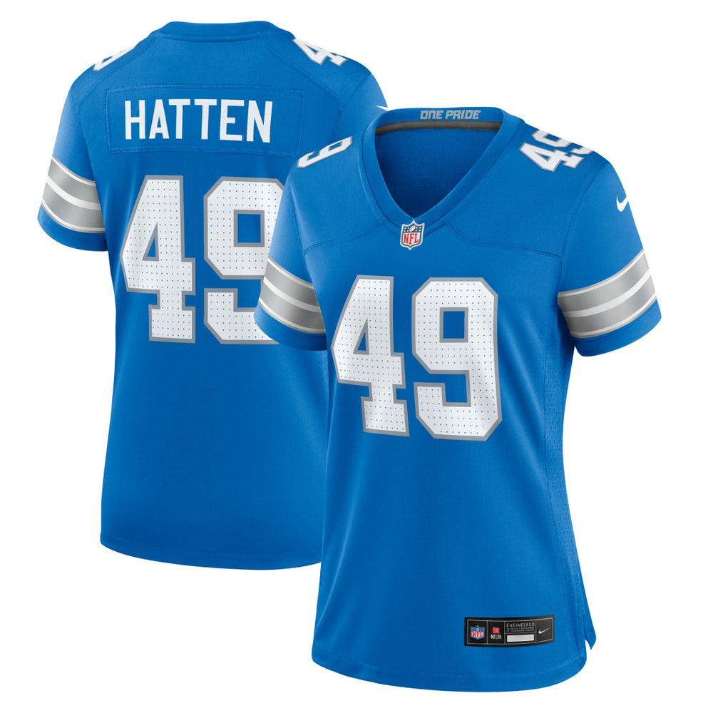 Hogan Hatten Detroit Lions Women's Game Jersey - Blue - Nike