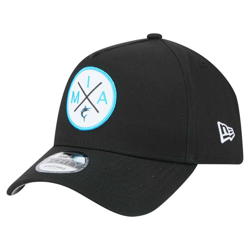Miami Marlins New Era 9FORTY A-Frame Adjustable Hat Outlet