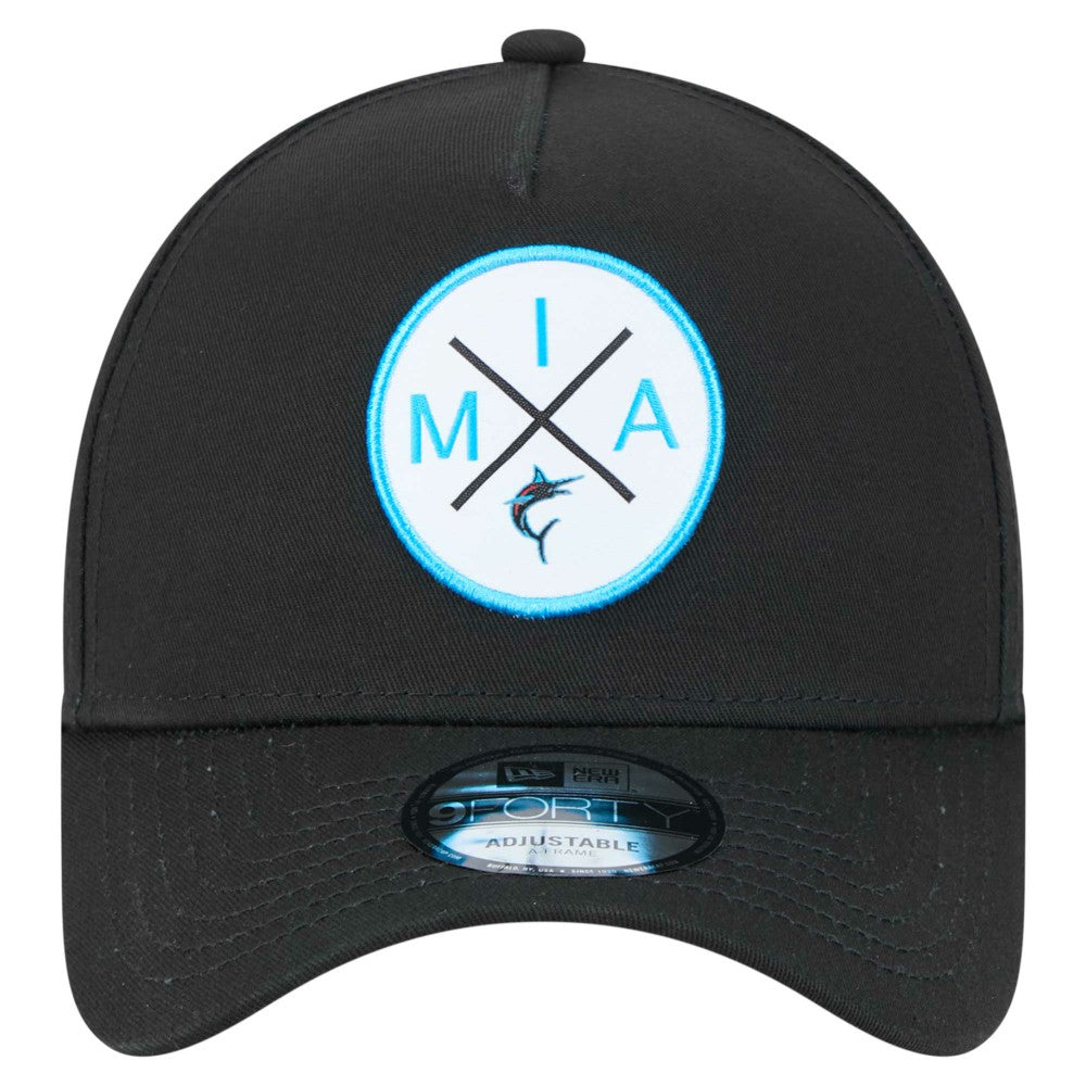 Miami Marlins New Era 9FORTY A-Frame Adjustable Hat Outlet