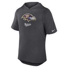 Baltimore Ravens Tri-Blend Performance Hoodie T-Shirt - Anthracite - Nike