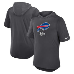 Buffalo Bills Tri-Blend Performance Hoodie T-Shirt - Anthracite - Nike