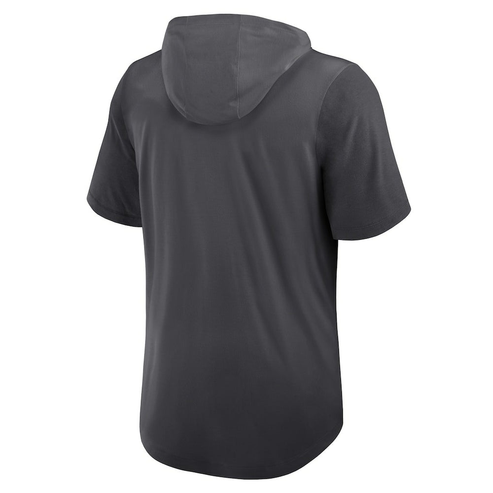 Miami Dolphins Tri-Blend Performance Hoodie T-Shirt - Anthracite - Nike