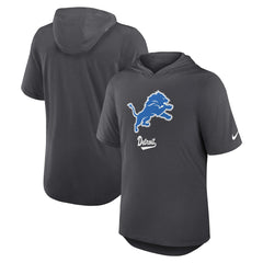 Detroit Lions Tri-Blend Performance Hoodie T-Shirt - Anthracite - Nike