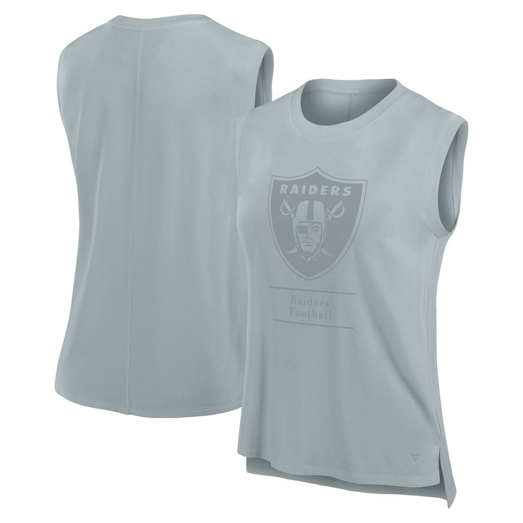 Las Vegas Raiders Women's Studio Embrace Tank Top - Gray - Fanatics
