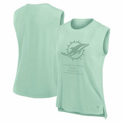 Miami Dolphins Women's Studio Embrace Tank Top - Mint - Fanatics