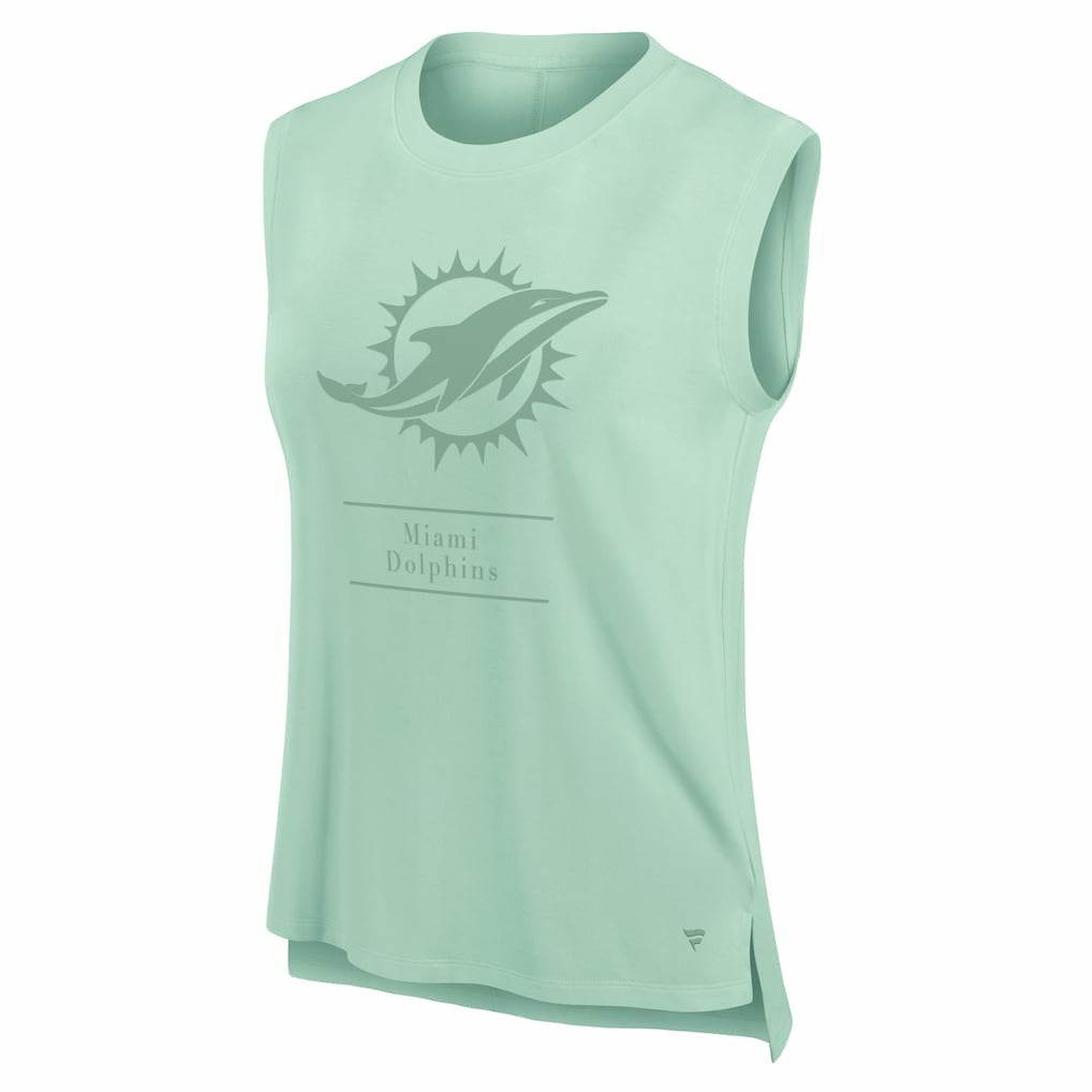Miami Dolphins Women's Studio Embrace Tank Top - Mint - Fanatics