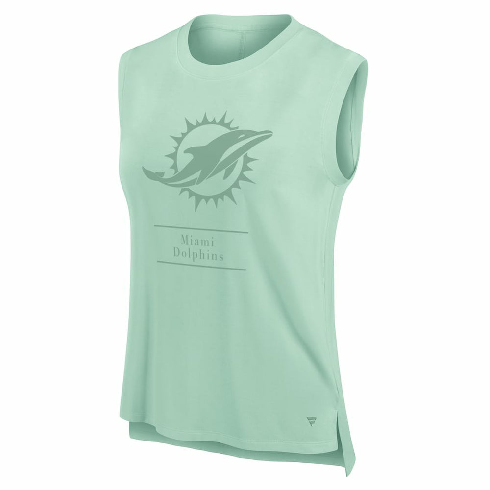Miami Dolphins Women's Studio Embrace Tank Top - Mint - Fanatics