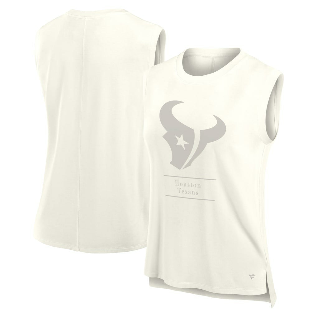Houston Texans Women's Studio Embrace Tank Top - Cream - Fanatics