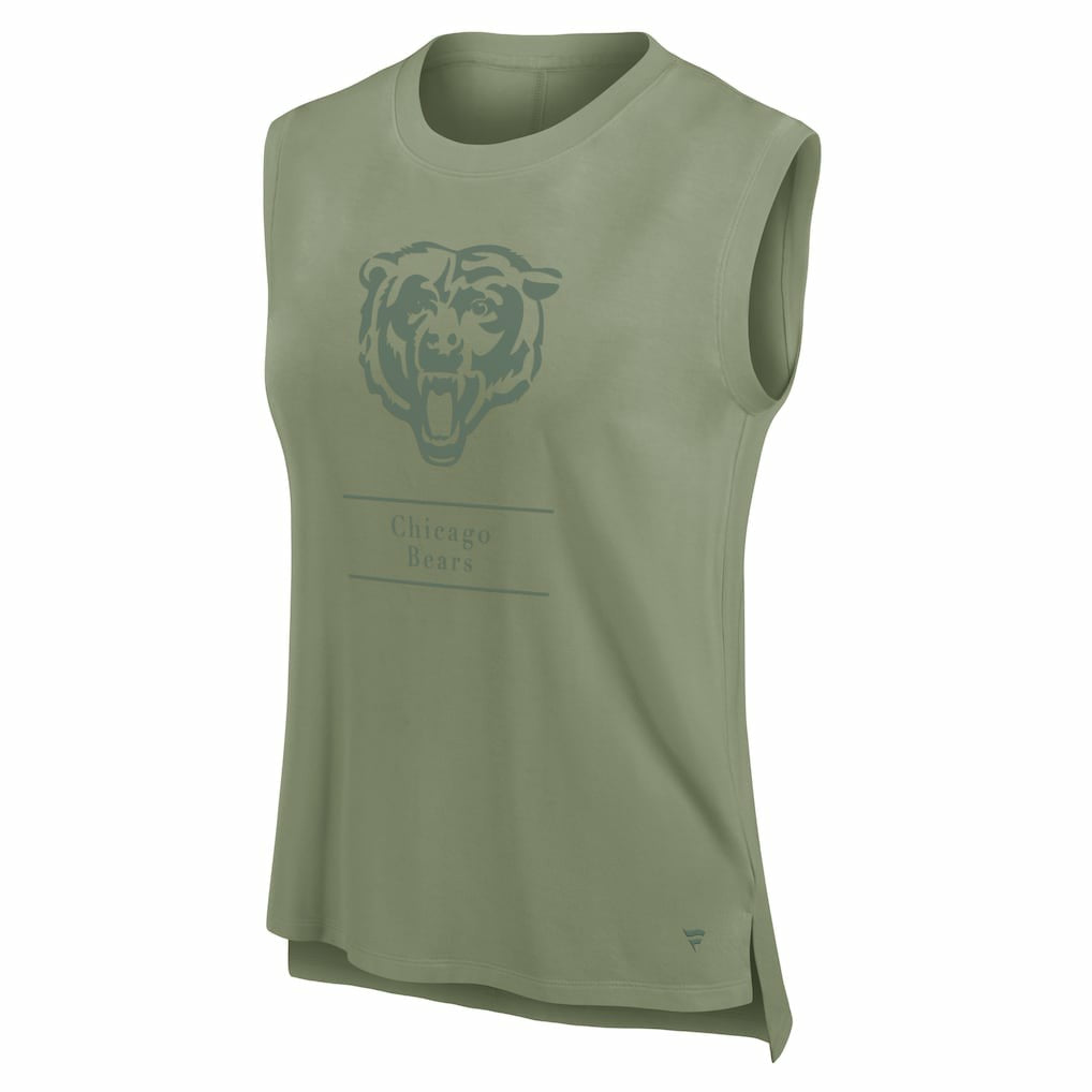 Chicago Bears Women's Studio Embrace Tank Top - Olive - Fanatics