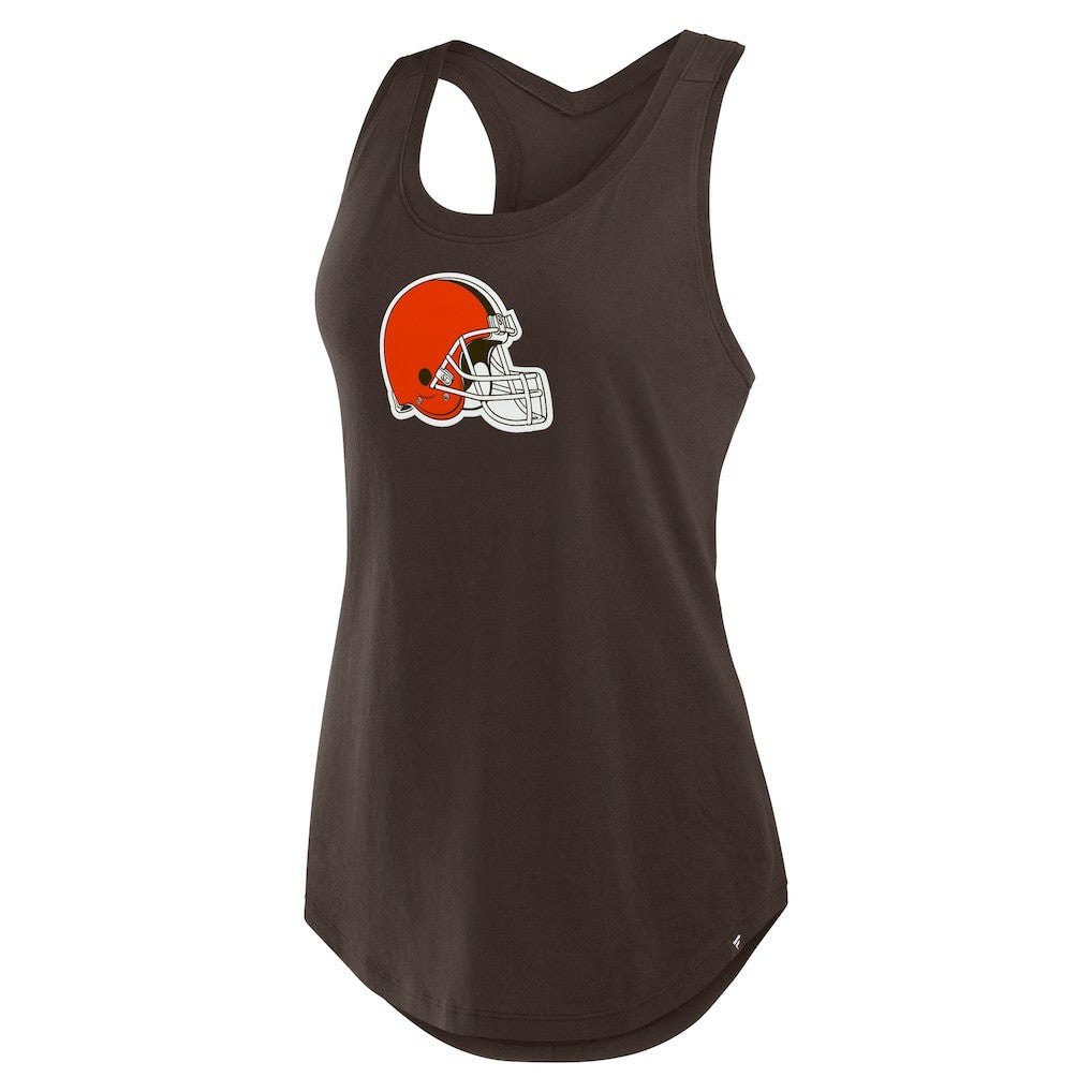 Cleveland Browns Women's Iron Fan Tank Top - Brown - Fanatics