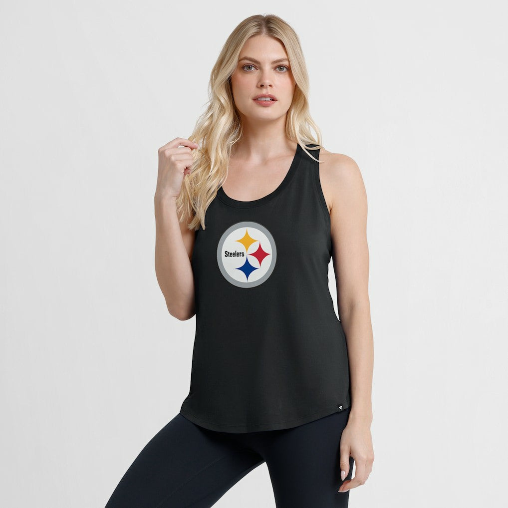 Pittsburgh Steelers Women's Iron Fan Tank Top - Black - Fanatics