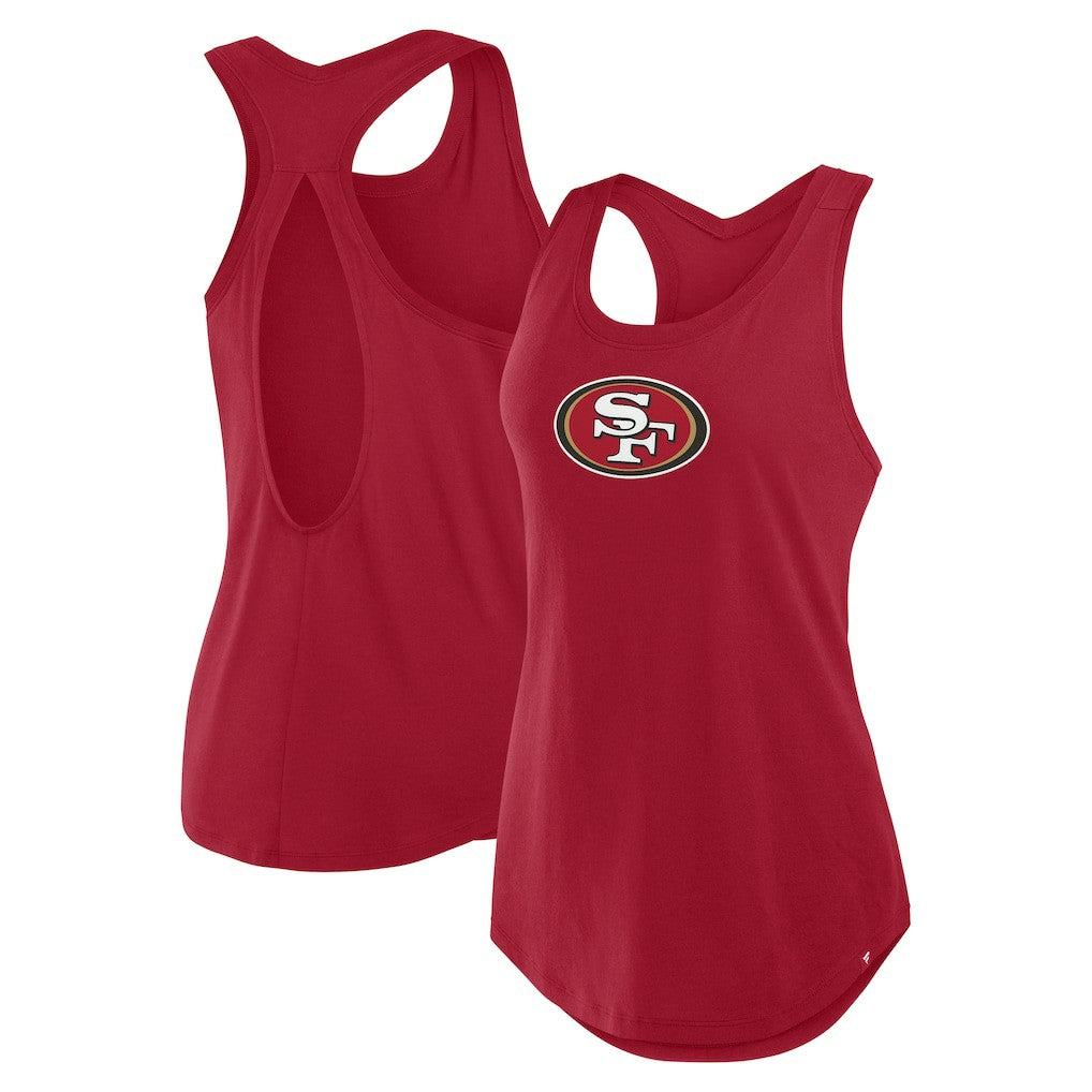 San Francisco 49ers Women's Iron Fan Tank Top - Scarlet - Fanatics