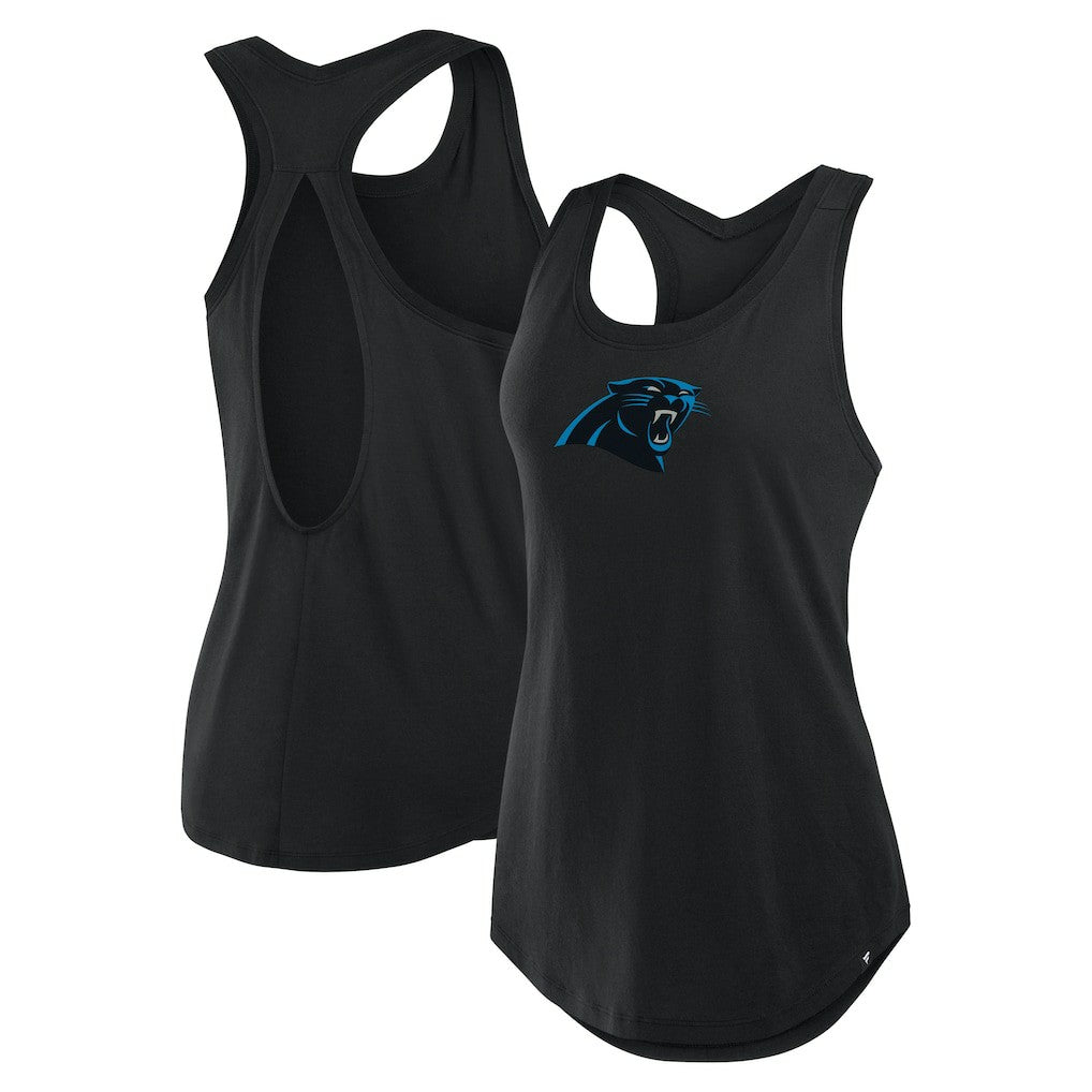 Carolina Panthers Women's Iron Fan Tank Top - Black - Fanatics