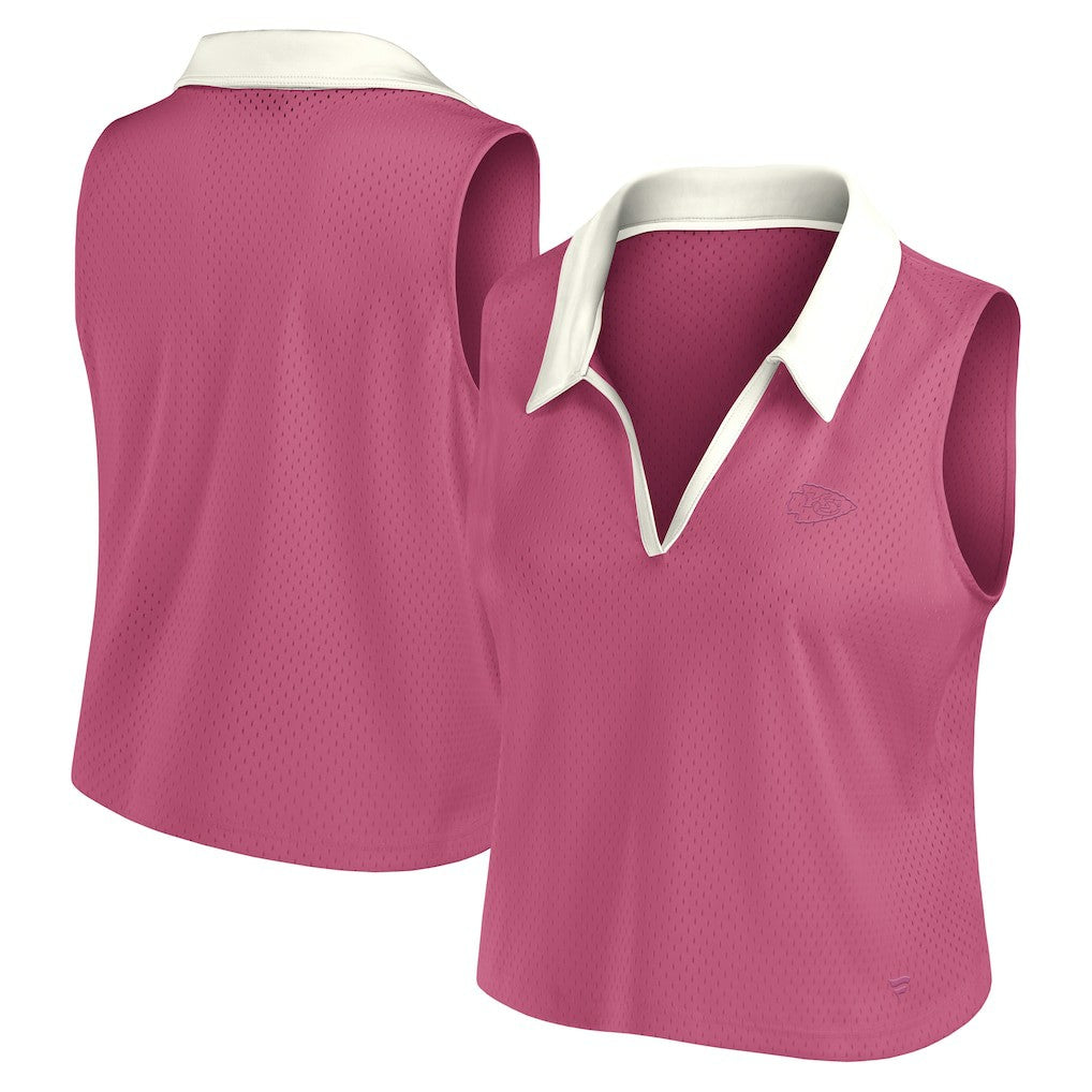 Kansas City Chiefs Women's Studio Wellness V-Neck Tank Top - Pink - Fanatics