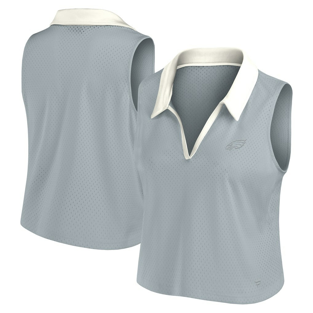 Philadelphia Eagles Women's Studio Wellness V-Neck Tank Top - Gray - Fanatics