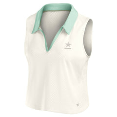 Dallas Cowboys Women's Studio Wellness V-Neck Tank Top - Cream - Fanatics