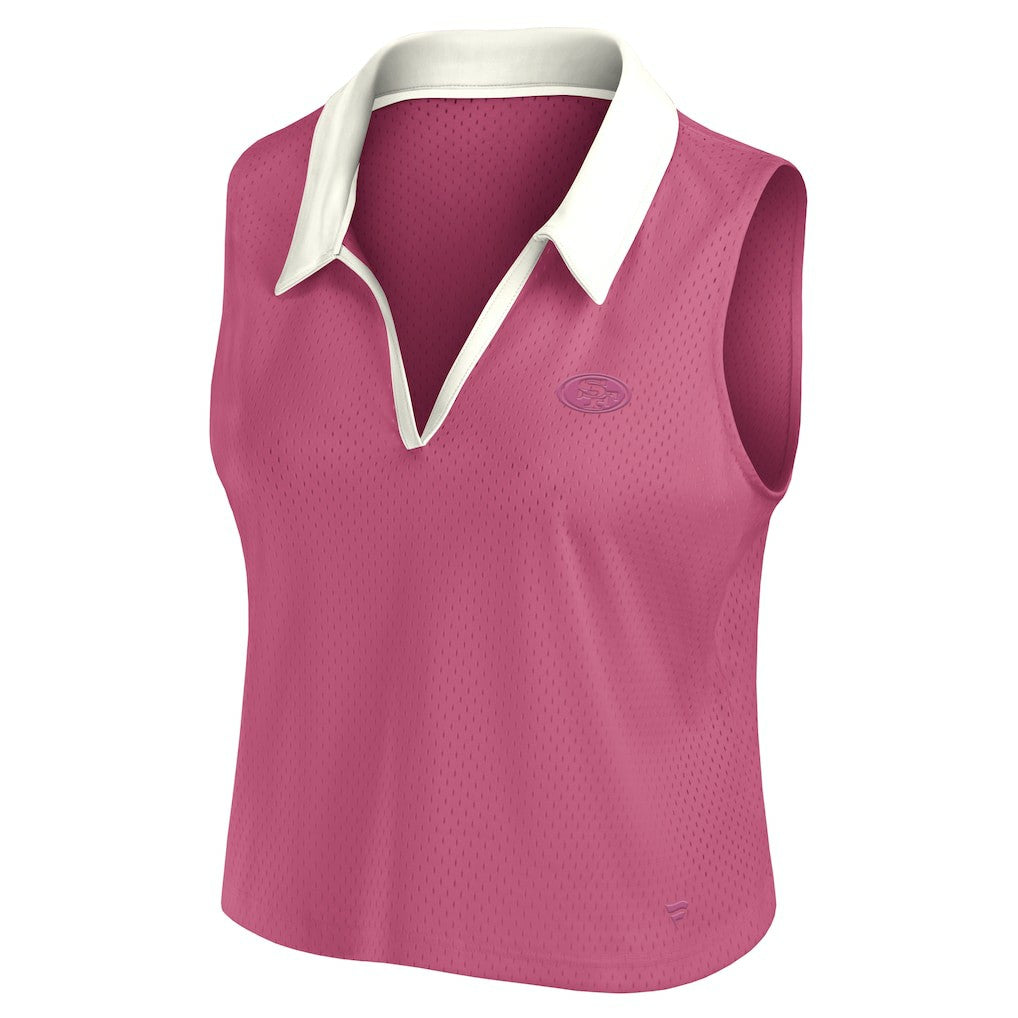 San Francisco 49ers Women's Studio Wellness V-Neck Tank Top - Pink - Fanatics