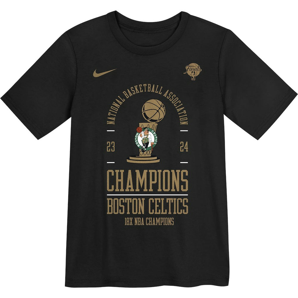 Nike Boston Celtics Preschool 18-Time NBA Finals Champions Locker Room T-Shirt Black