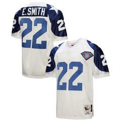 Emmitt Smith Dallas Cowboys 1994 Authentic Throwback Retired Player Jersey - White - Mitchell & Ness