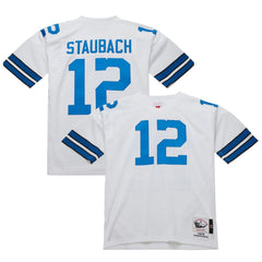 Roger Staubach Dallas Cowboys 1975 Authentic Throwback Retired Player Jersey - White - Mitchell & Ness