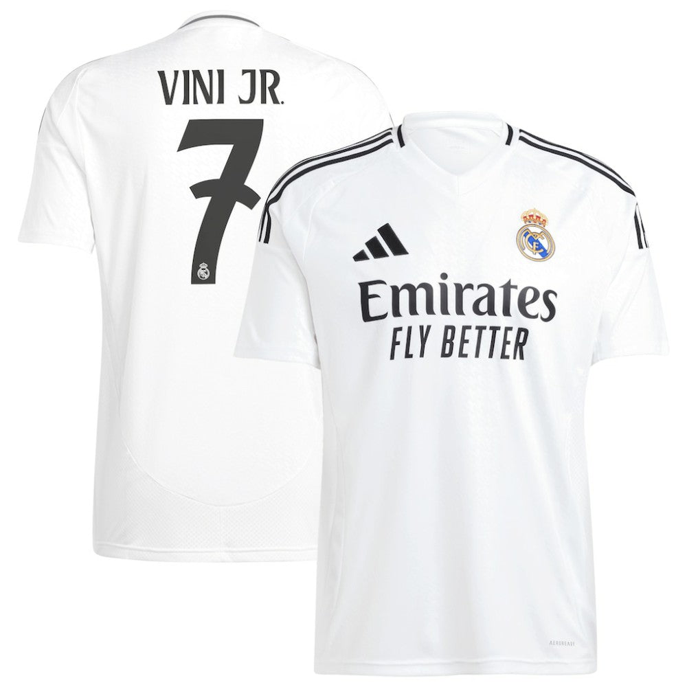 Adidas - Vini Jr. Real Madrid 2024/25 Home Replica Player Jersey - White