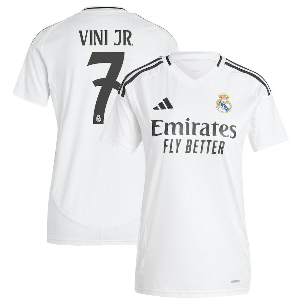 Adidas - Vini Jr. Real Madrid Women's 2024/25 Home Replica Player Jersey - White