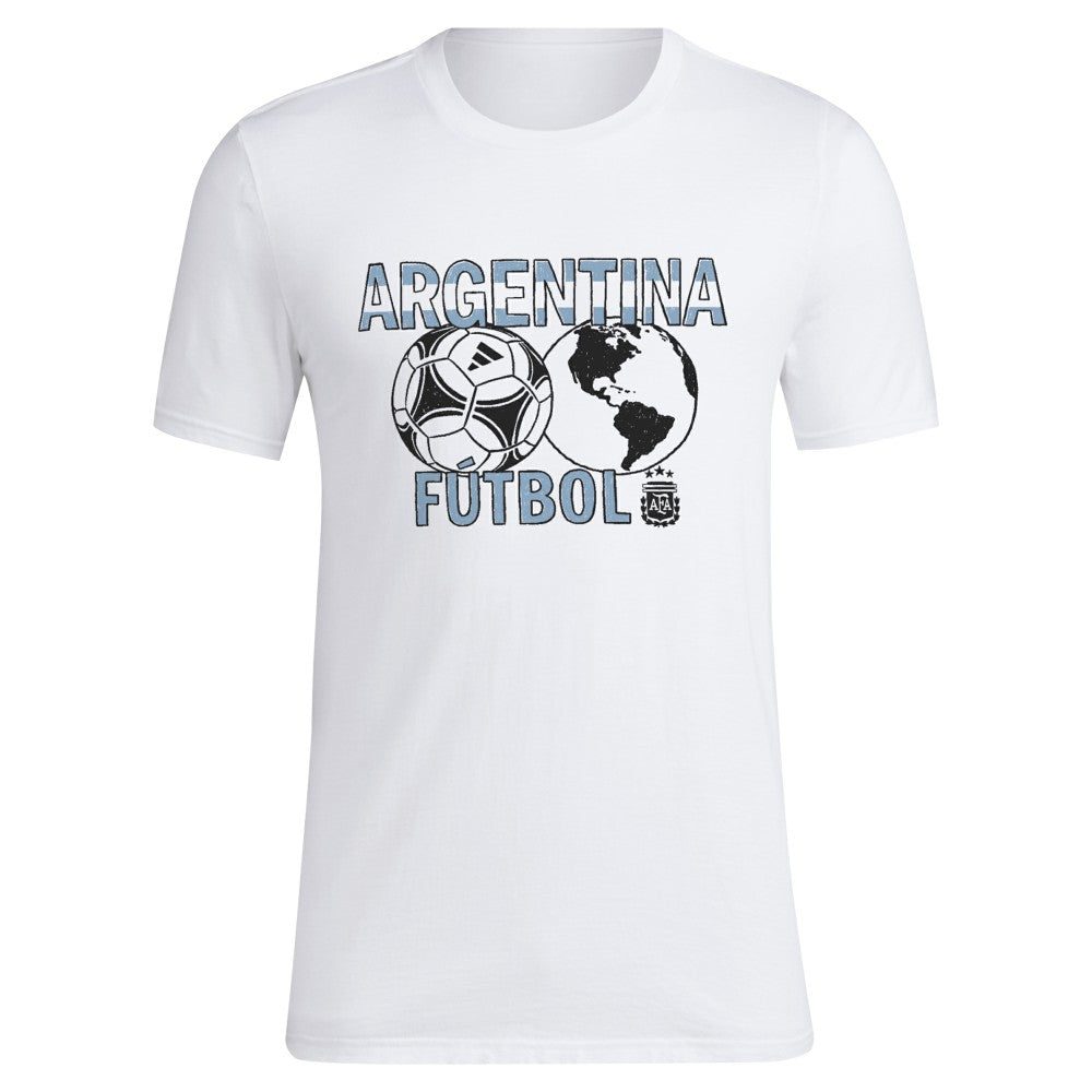 Adidas - Argentina National Team Around The World T-Shirt - White