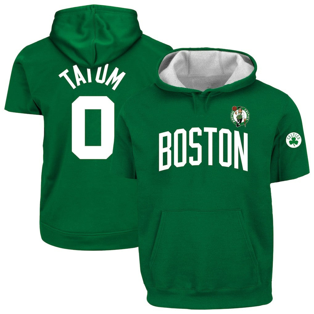 Fanatics Jayson Tatum Boston Celtics Big & Tall Short Sleeve Hoodie Kelly Green