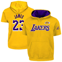 Fanatics LeBron James Los Angeles Lakers Big & Tall Short Sleeve Hoodie Gold
