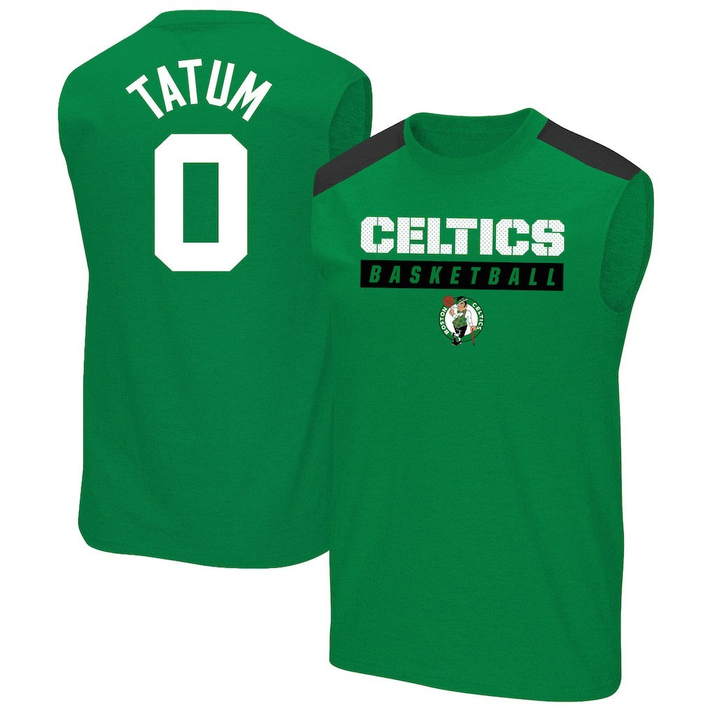Jayson Tatum Boston Celtics Profile Big & Tall Player Muscle Tank Kelly Green