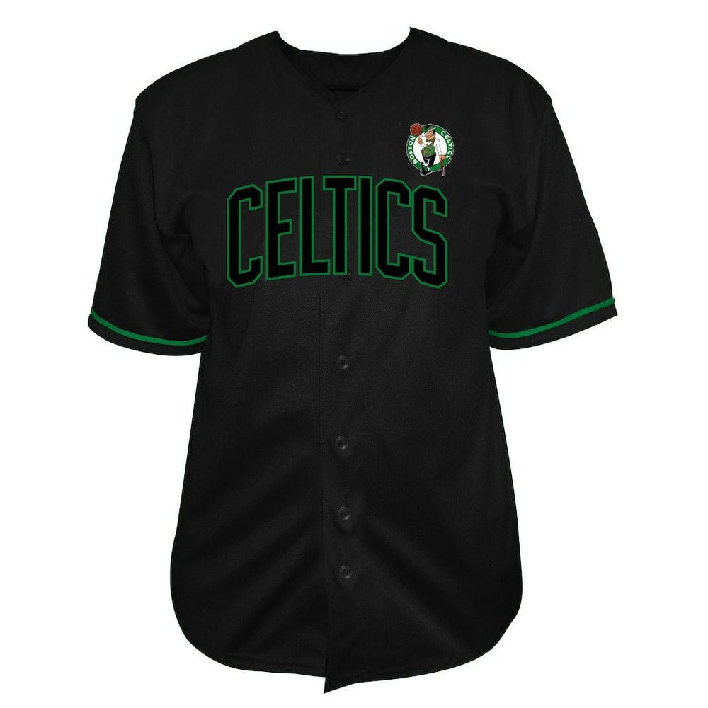 Jayson Tatum Boston Celtics Profile Big & Tall Name & Number Button-Up Jersey Black