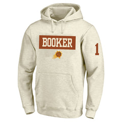 Devin Booker Phoenix Suns Profile Big & Tall Player Double Face Tri-Blend Pullover Hoodie Cream