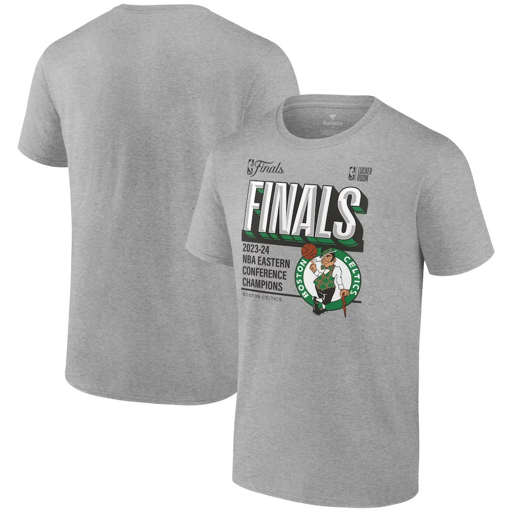 Fanatics Boston Celtics 2024 Eastern Conference Champions Locker Room Big & Tall T-Shirt Heather Gray