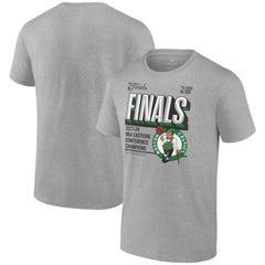 Fanatics Boston Celtics 2024 Eastern Conference Champions Locker Room Big & Tall T-Shirt Heather Gray