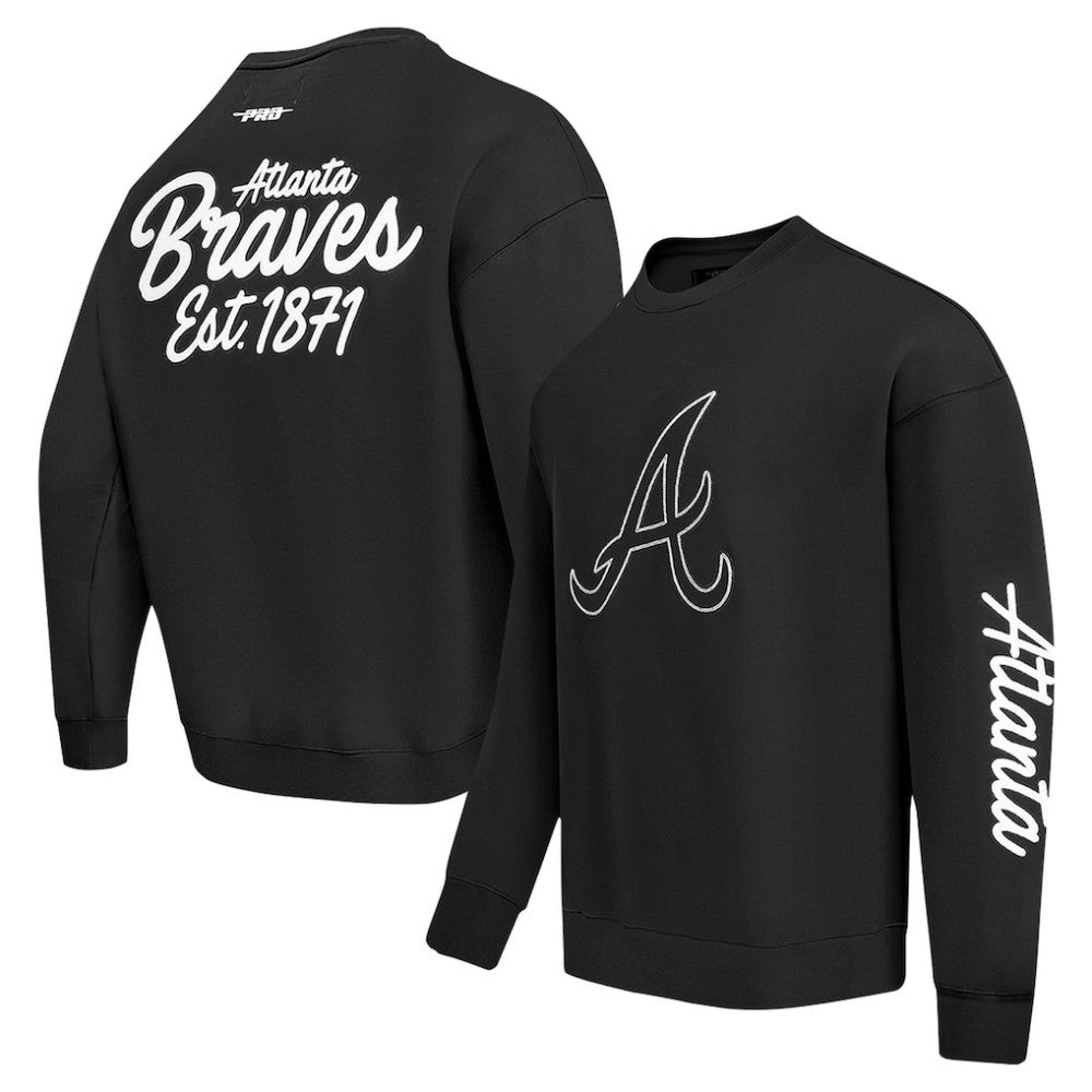 Atlanta Braves Pro Standard Paint The City Dropped Shoulder Pullover Sweatshirt Near Me