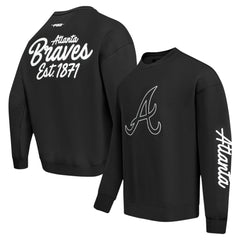 Atlanta Braves Pro Standard Paint The City Dropped Shoulder Pullover Sweatshirt Near Me