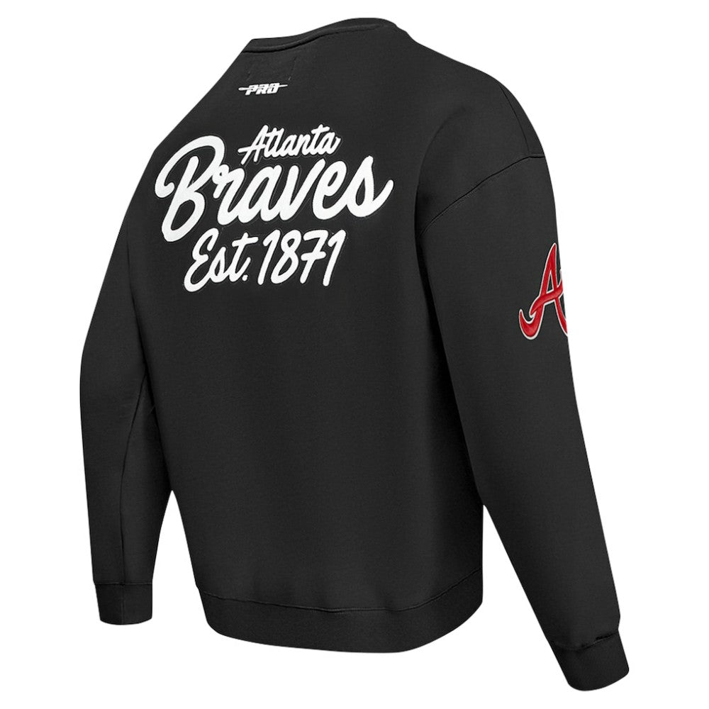 Atlanta Braves Pro Standard Paint The City Dropped Shoulder Pullover Sweatshirt Near Me