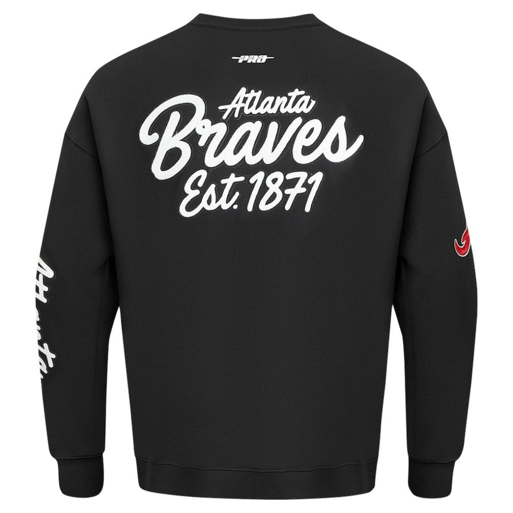 Atlanta Braves Pro Standard Paint The City Dropped Shoulder Pullover Sweatshirt Near Me