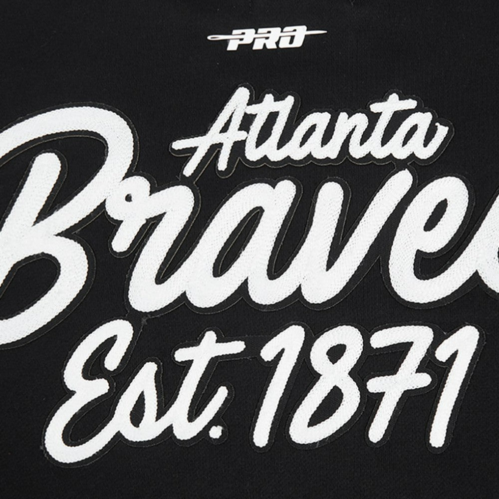 Atlanta Braves Pro Standard Paint The City Dropped Shoulder Pullover Sweatshirt Near Me