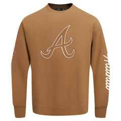 Atlanta Braves Pro Standard Paint The City Dropped Shoulder Pullover Sweatshirt Sale