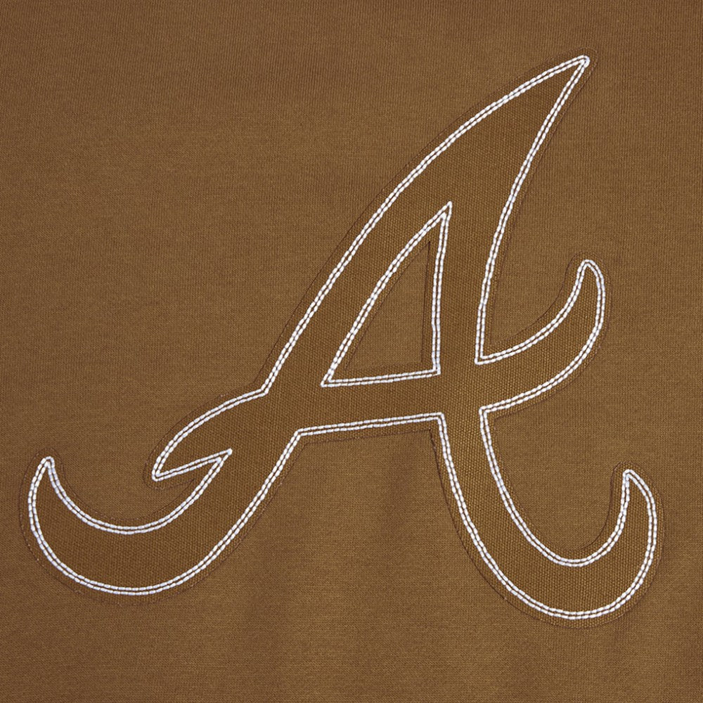 Atlanta Braves Pro Standard Paint The City Dropped Shoulder Pullover Sweatshirt Sale