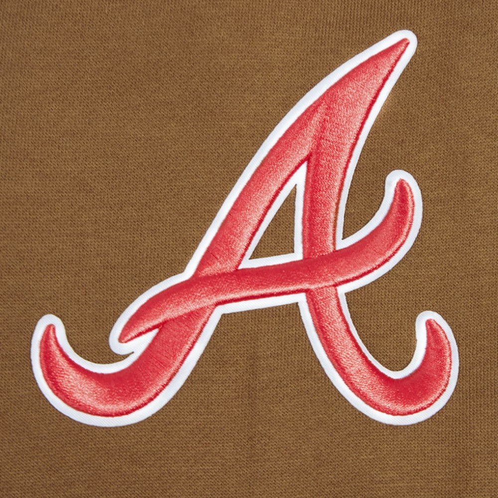 Atlanta Braves Pro Standard Paint The City Dropped Shoulder Pullover Sweatshirt Sale