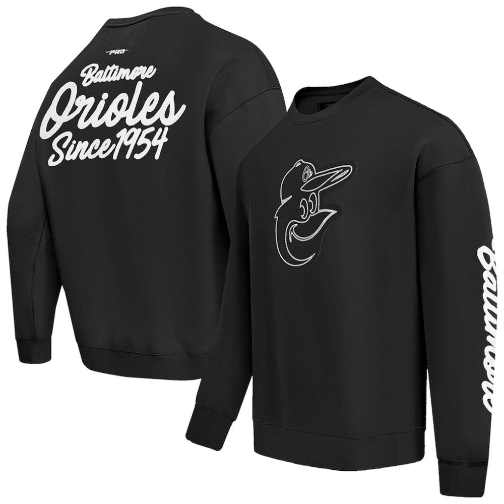 Baltimore Orioles Pro Standard Paint The City Dropped Shoulder Pullover Sweatshirt Outlet