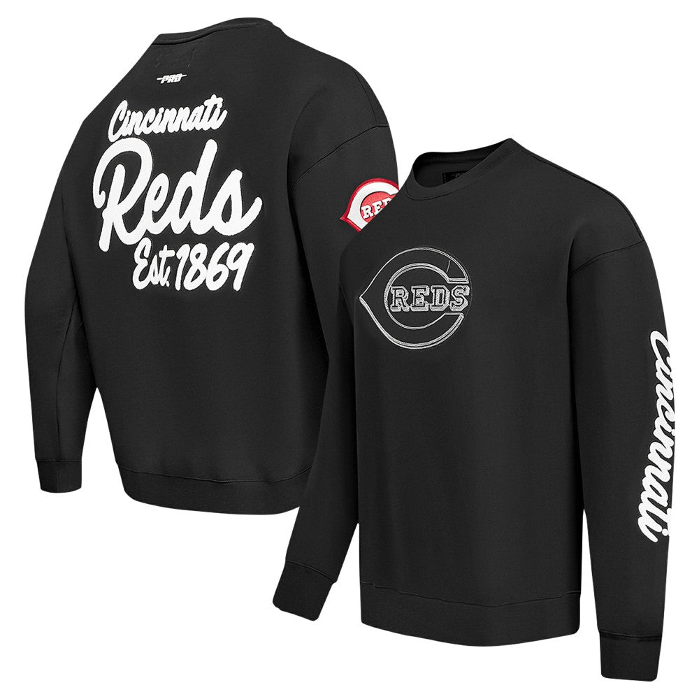 Cincinnati Reds Pro Standard Paint The City Dropped Shoulder Pullover Sweatshirt Discount