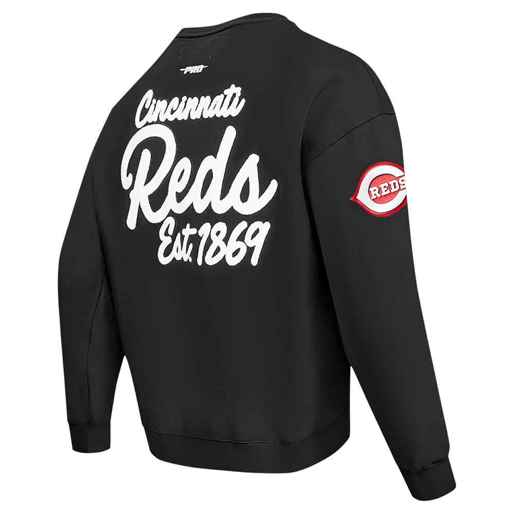 Cincinnati Reds Pro Standard Paint The City Dropped Shoulder Pullover Sweatshirt Discount