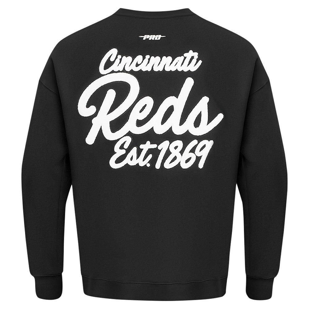 Cincinnati Reds Pro Standard Paint The City Dropped Shoulder Pullover Sweatshirt Discount
