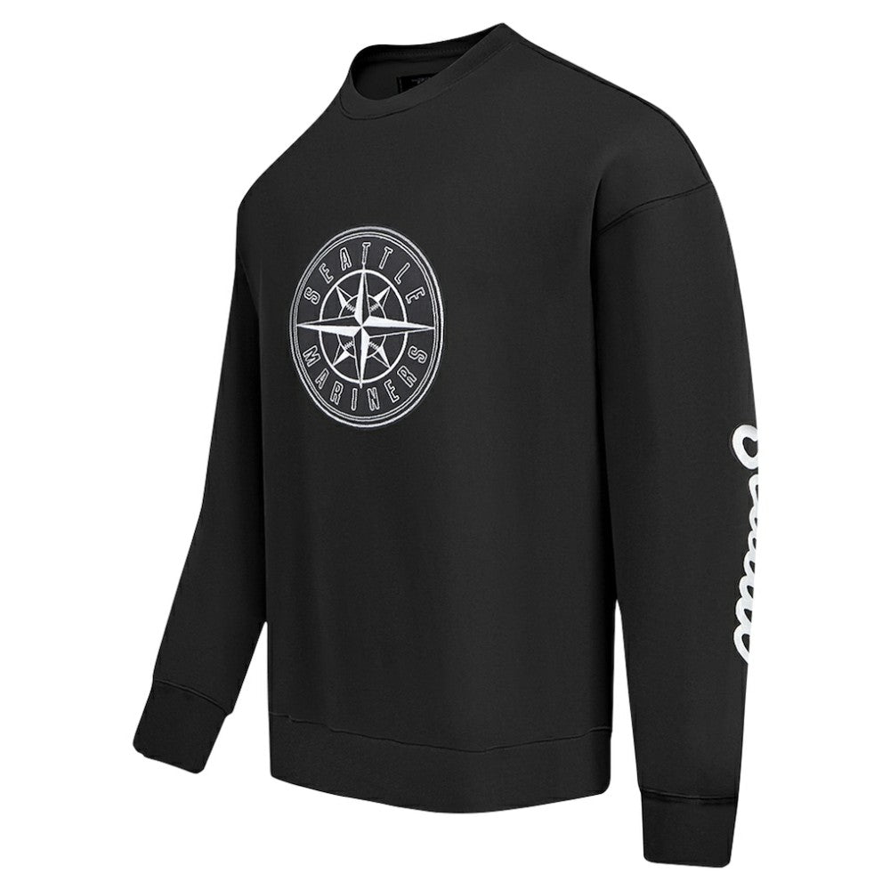 Seattle Mariners Pro Standard Paint The City Dropped Shoulder Pullover Sweatshirt Outlet