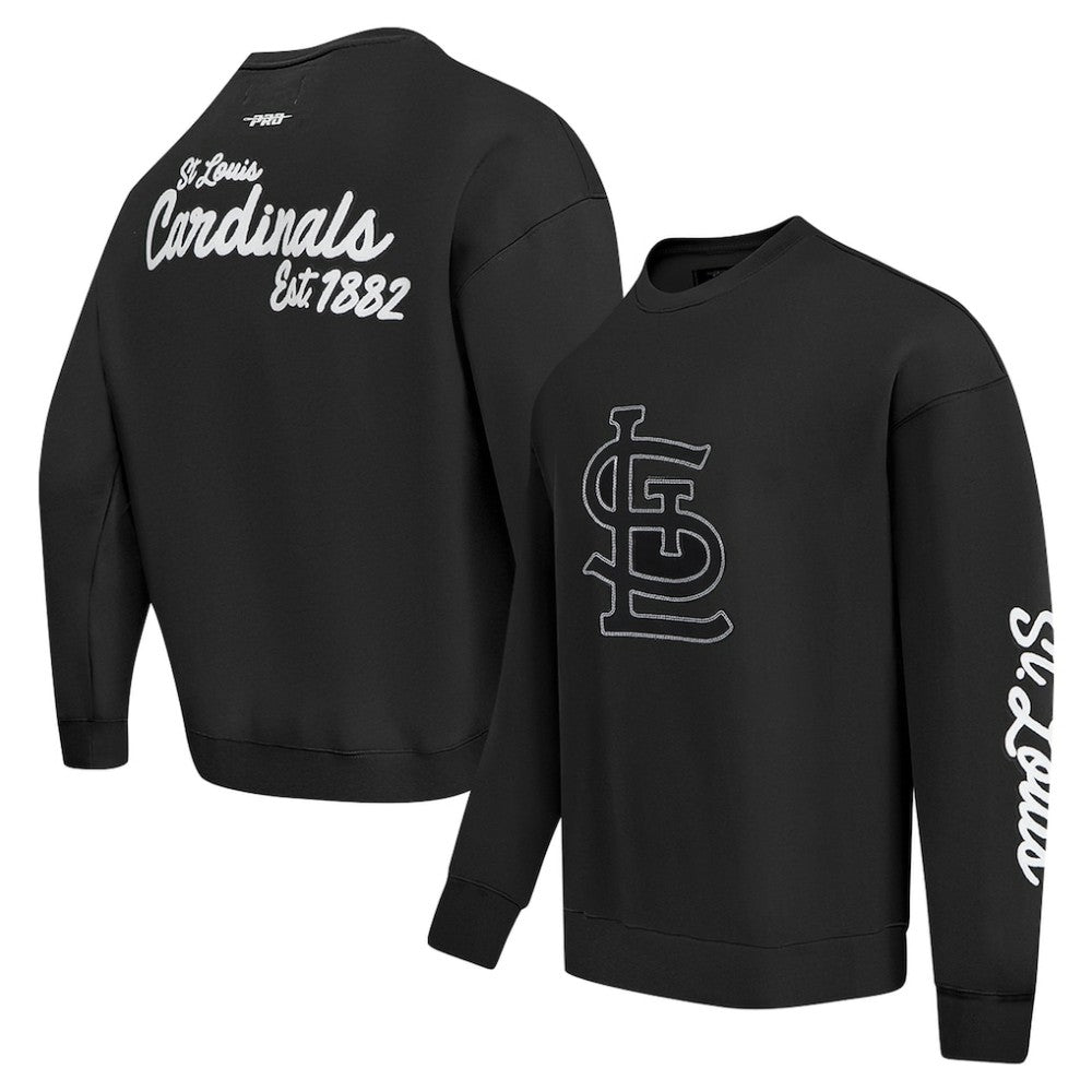 St. Louis Cardinals Pro Standard Paint The City Dropped Shoulder Pullover Sweatshirt Outlet