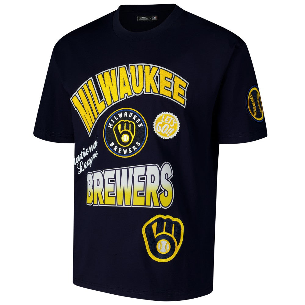 Milwaukee Brewers Pro Standard Turn It Up Dropped Shoulder T-Shirt Near Me
