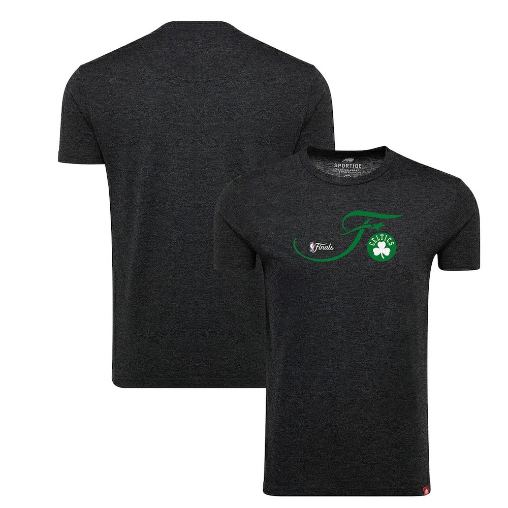 Boston Celtics Sportiqe Unisex 2024 NBA Finals Super Soft Comfy Tri-Blend T-Shirt Heather Black